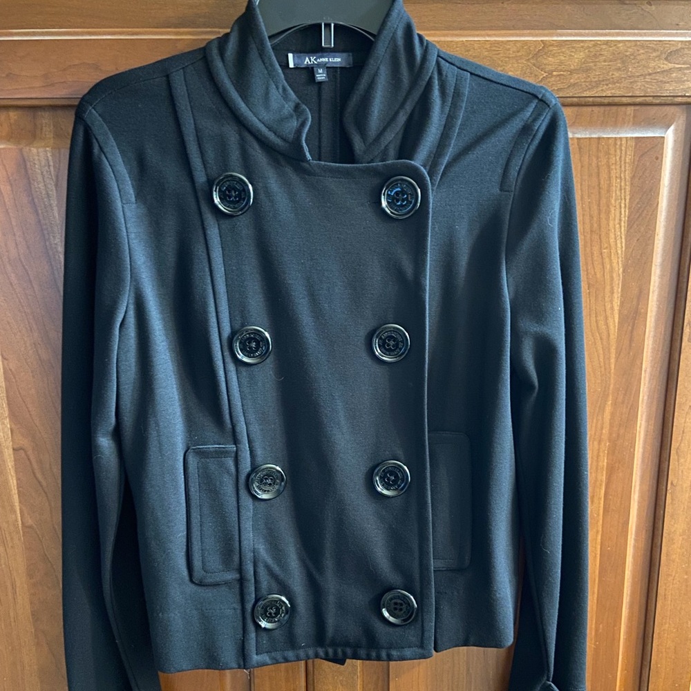 Anne Klein ladies double button front black jacket